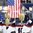 PLYMOUTH, MICHIGAN - APRIL 3: USA's Megan Bozek #9, Monique Lamoureux #7, Jocelyne Lamoureux-Davidson #17 and Gigi Marvin #19 look on during the national anthem after a 5-3 preliminary round win over Finland at the 2017 IIHF Ice Hockey Women's World Championship. (Photo by Matt Zambonin/HHOF-IIHF Images)

